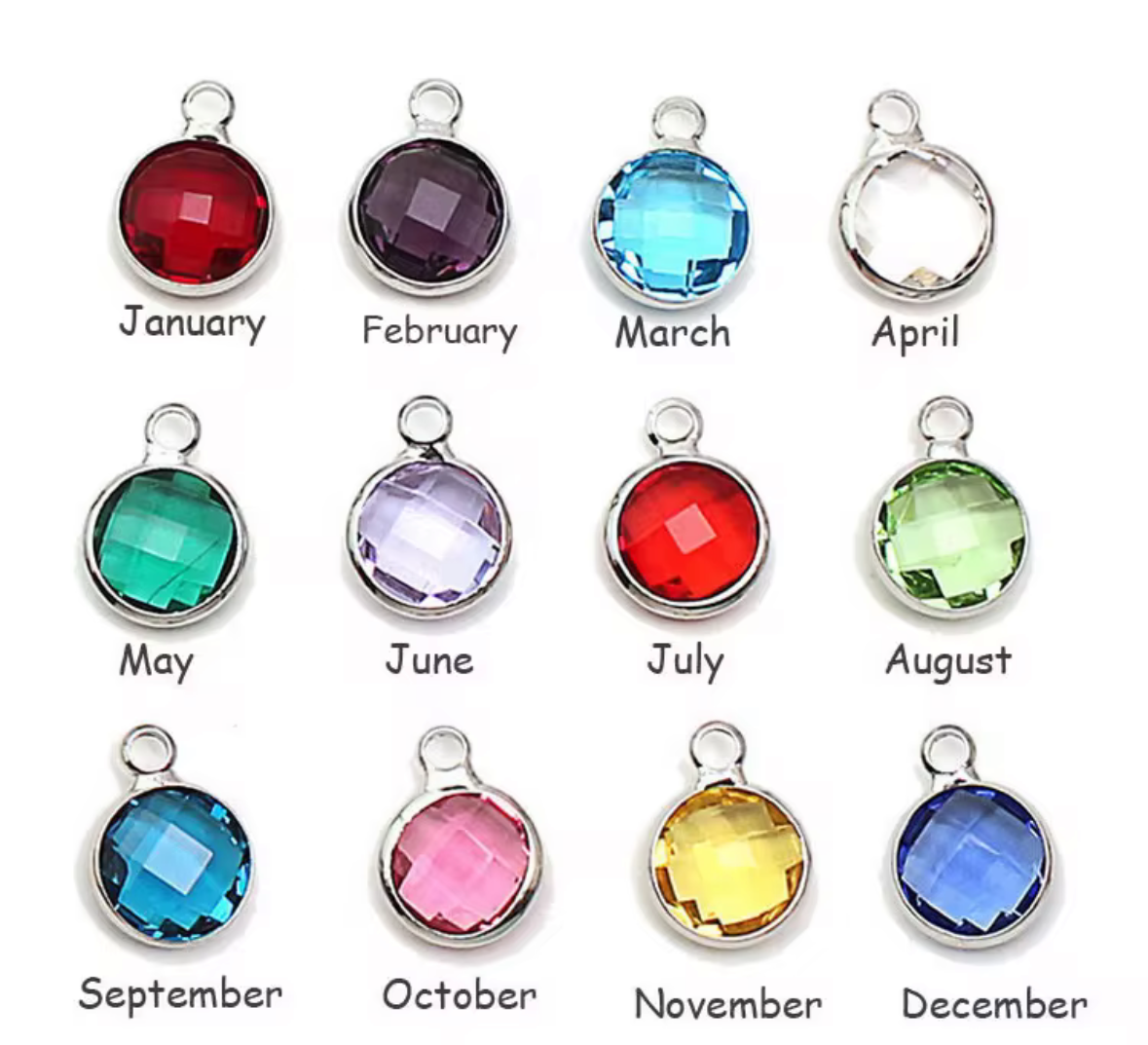 Personalised initial birthstone bracelet