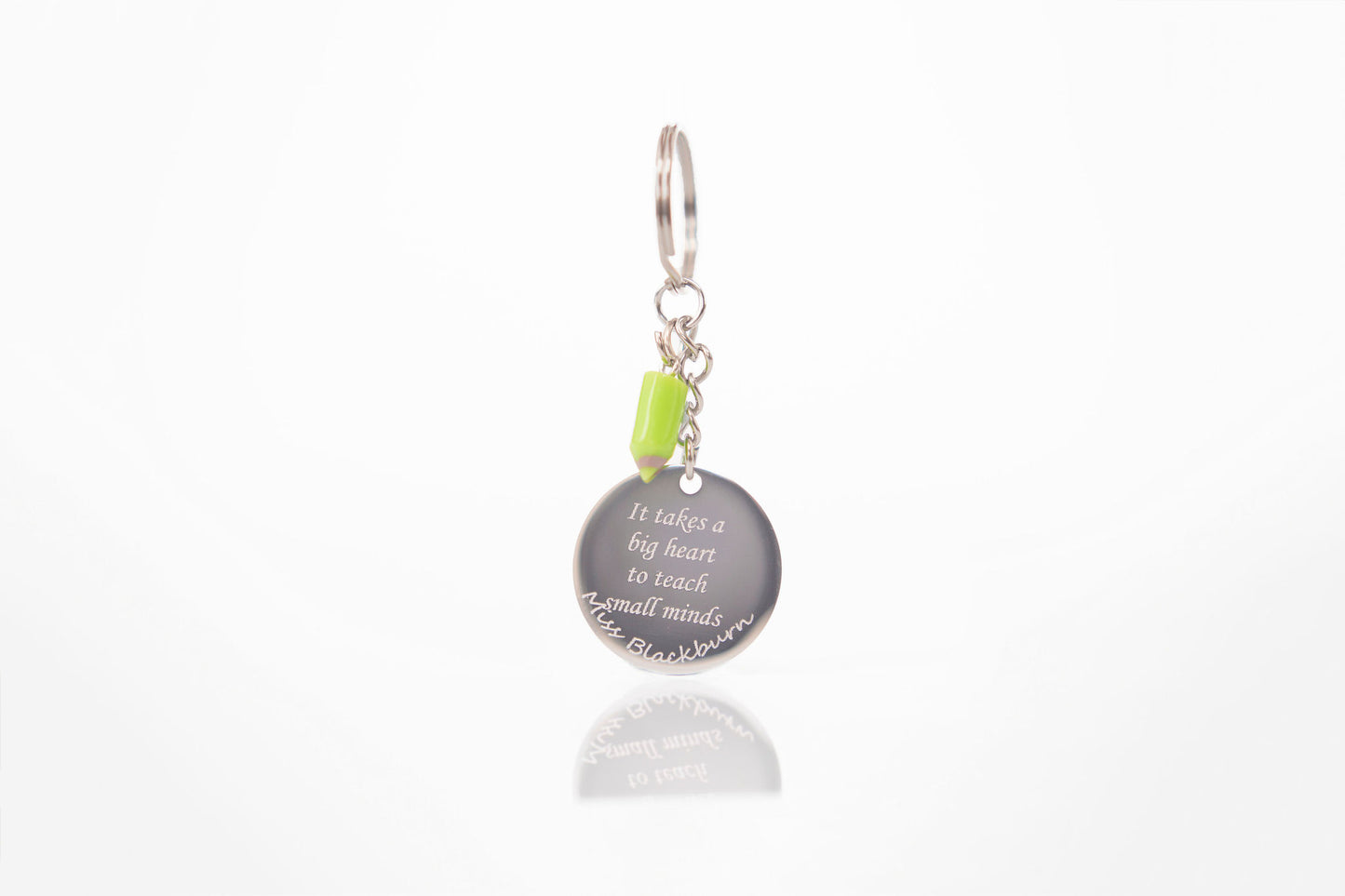 Thank you teacher personalised engraved keyring