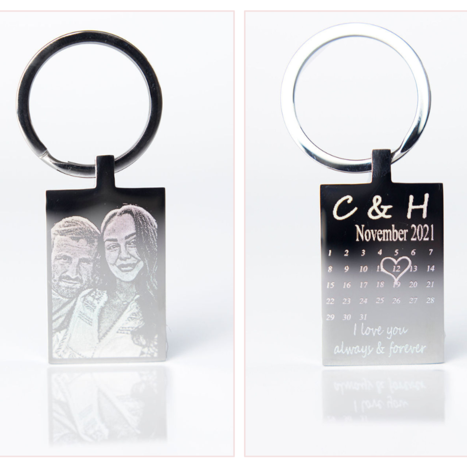 Photo engraved calendar keyring - Main Image
