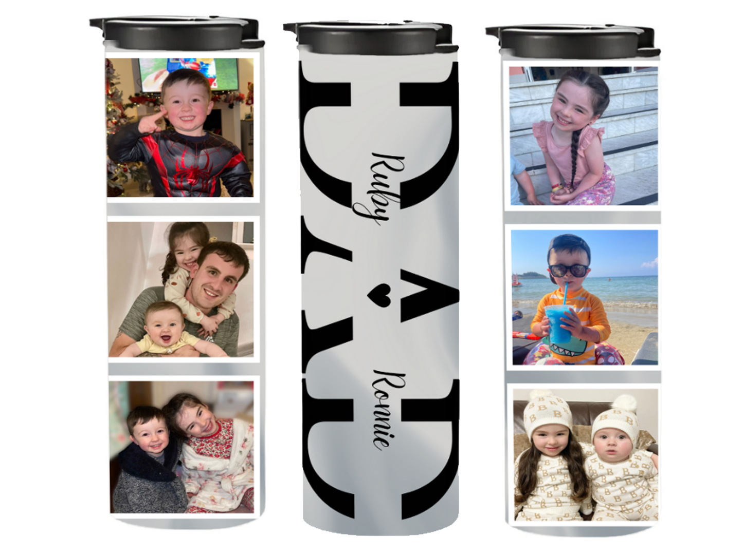 DAD personalised photo flask
