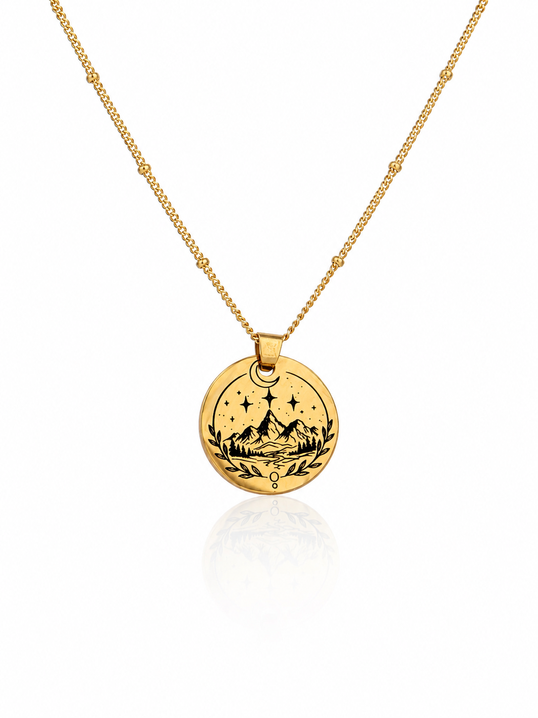 Gold night court engraved necklace | ACOTAR inspired | To the stars who listen...