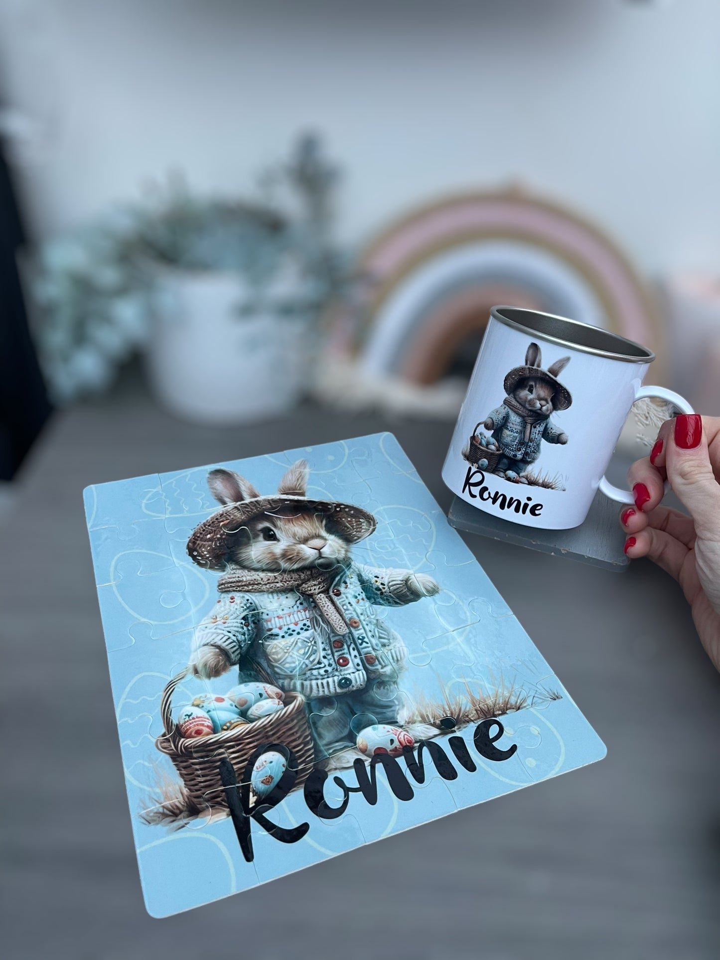 Spring personalised mug & jigsaw set