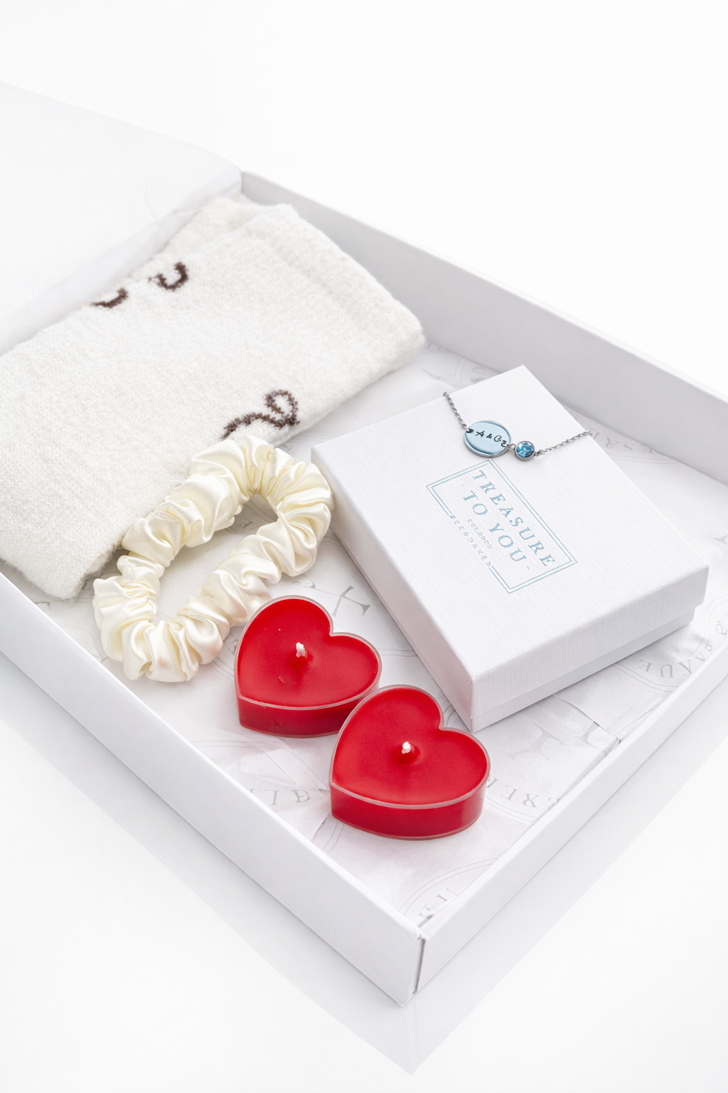 Personalised Anniversary Bracelet Gift Set for Her