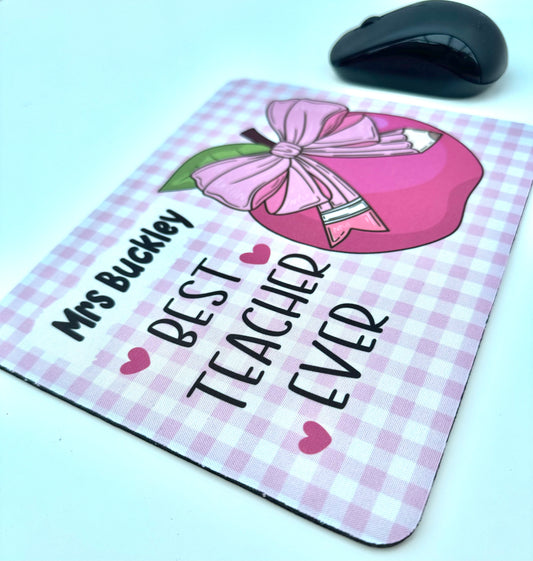 Personalised teacher mouse mat 2 DESIGNS