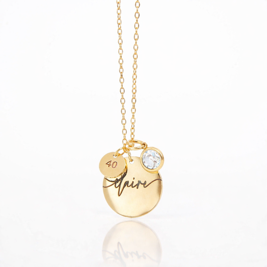 April birthstone necklace personalised 