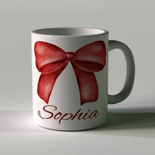 Bow Personalised Valentine's Day 11oz Mug