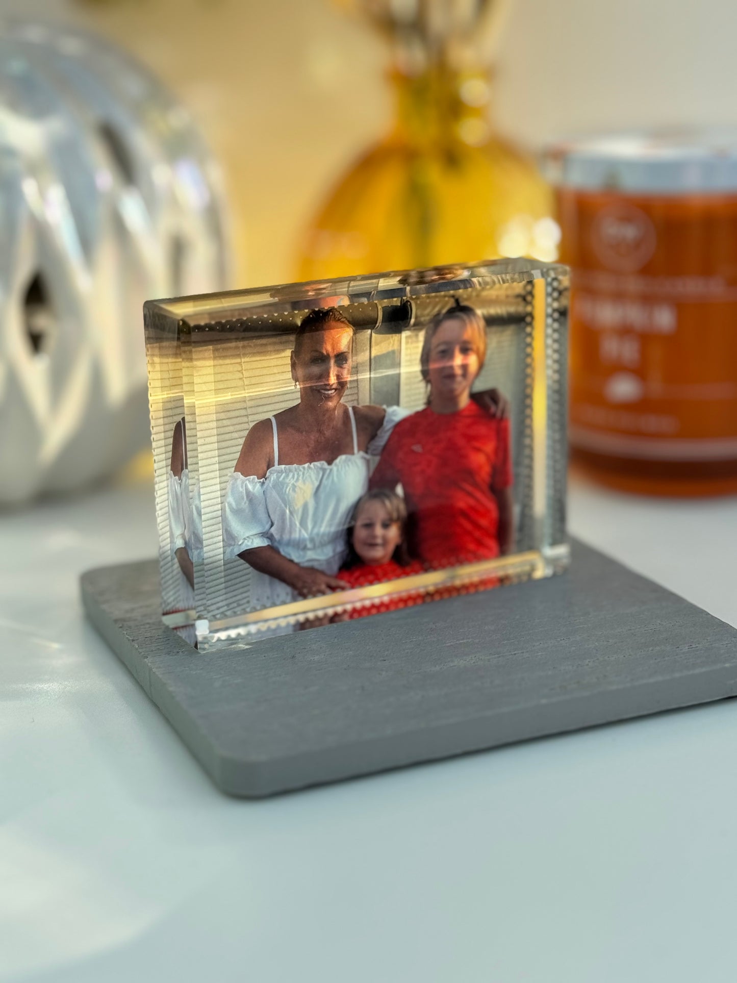 Small photo glass crystal block