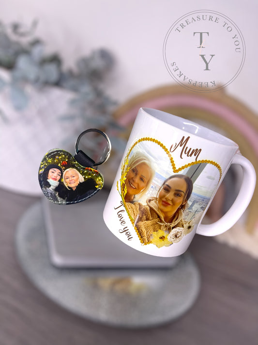 Mum mug & keyring personalised set