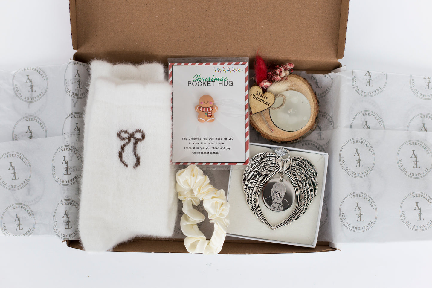 Christmas gift set - silver hanging decoration