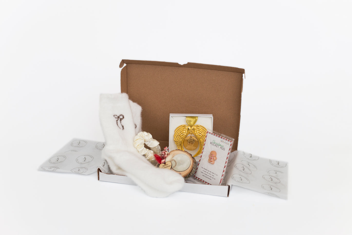 Christmas gift set - gold hanging decoration