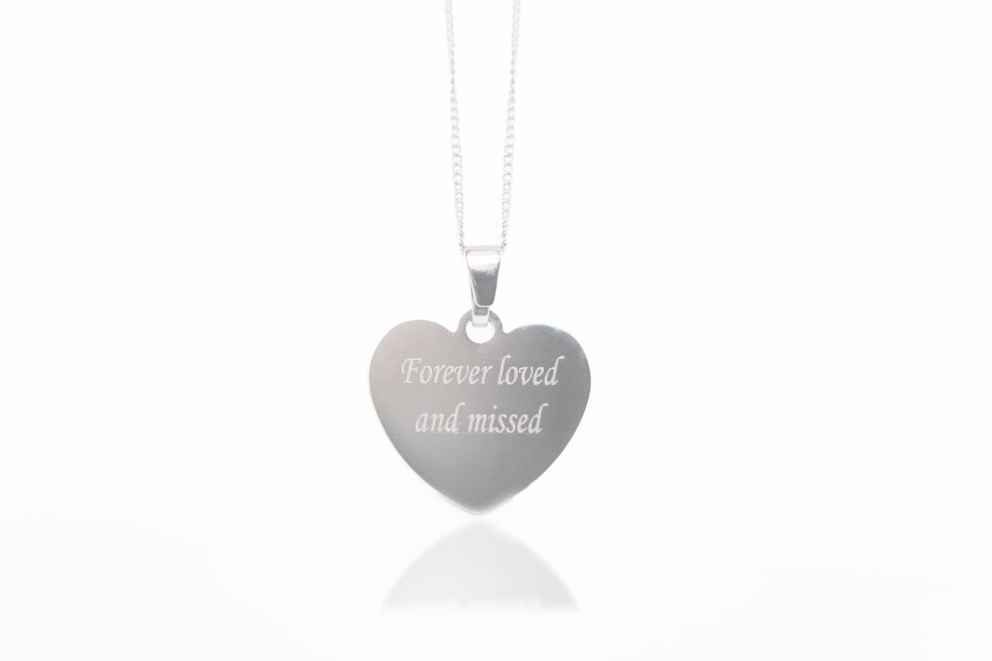 Angel wing classic heart pendant necklace photo engraved