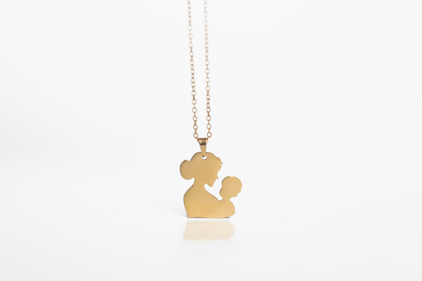 Mother and Daughter gold personalised necklace set