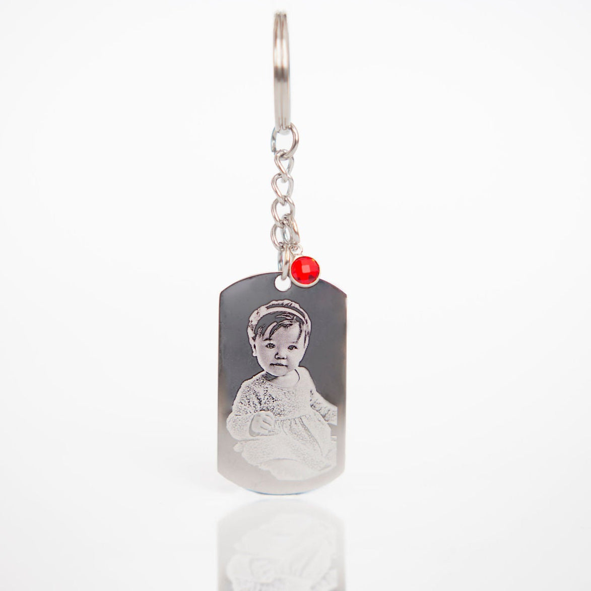 'The day you became my...' birthstone keyring
