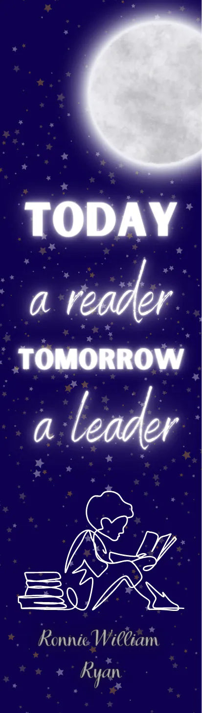 Today a reader, tomorrow a leader personalised bookmark