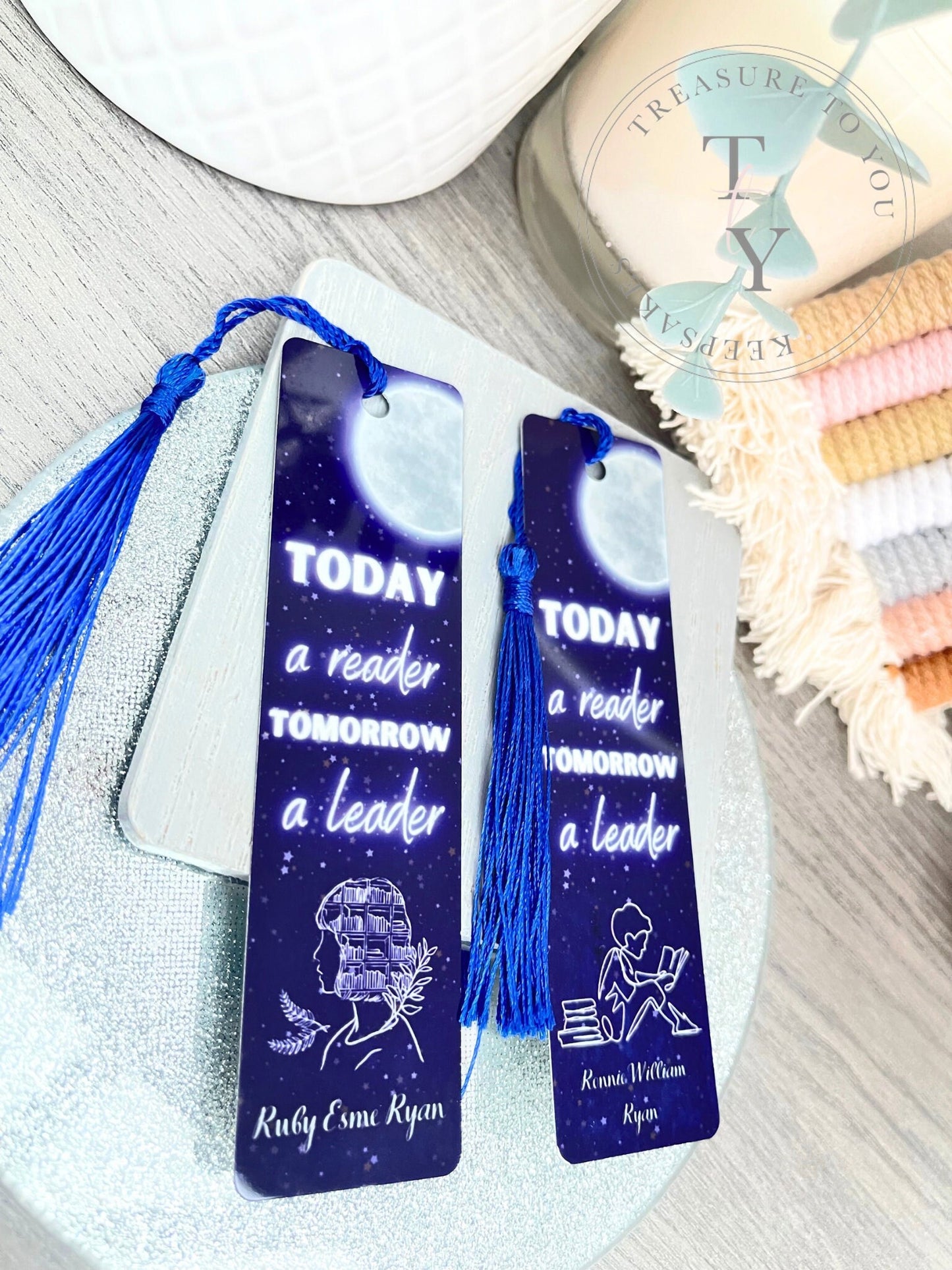 Today a reader, tomorrow a leader personalised bookmark