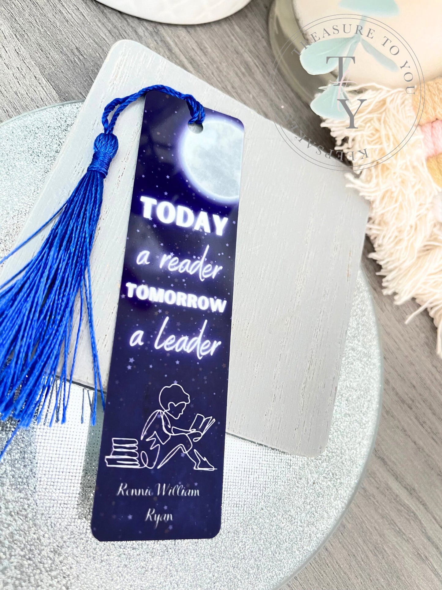 Today a reader, tomorrow a leader personalised bookmark