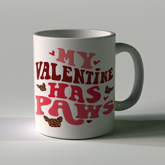 'My Valentine Has Paws' 11oz Mug