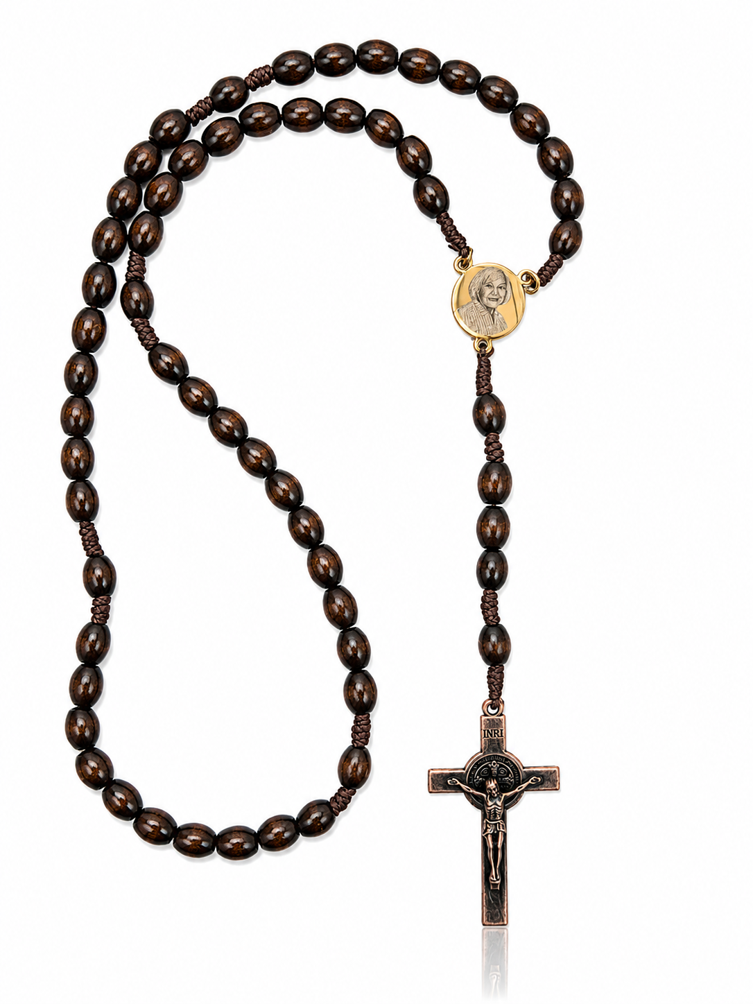 personalised photo rosary beads engraved